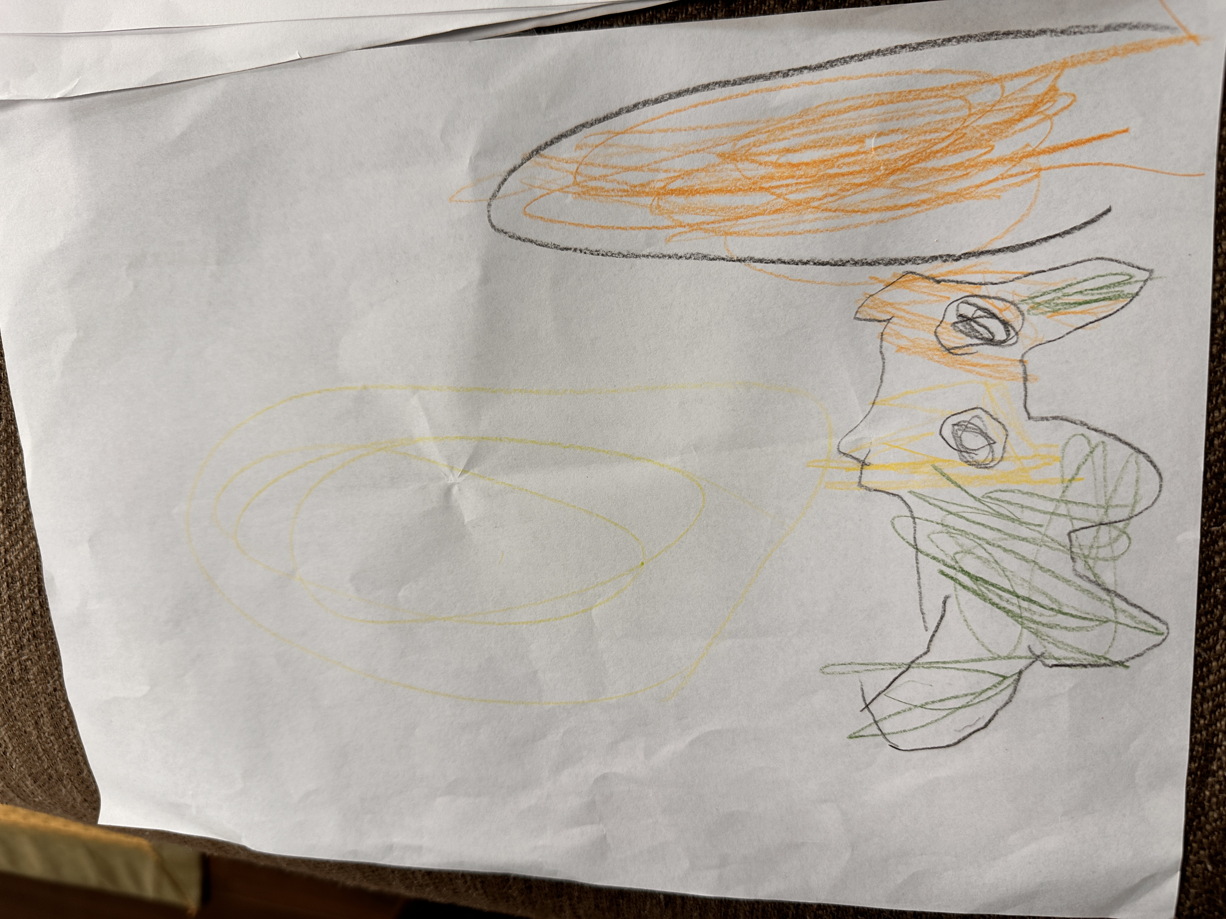 Child's drawing of a king